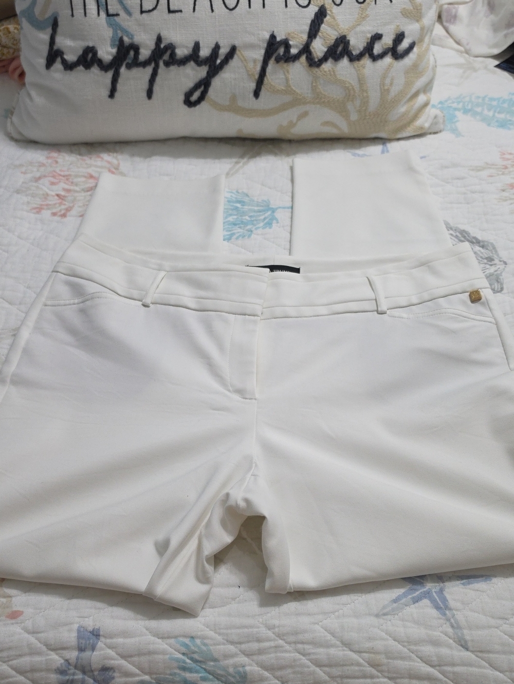Ivanka Trump White Ankle Pants Size 14